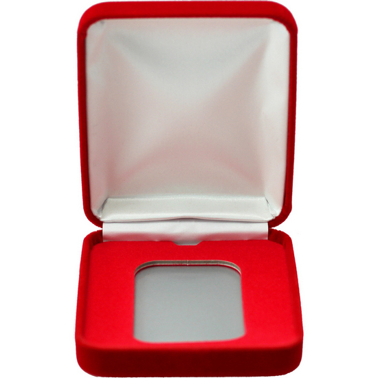 Plain Red Velvet Clamshell Gift Box for 5oz Bars