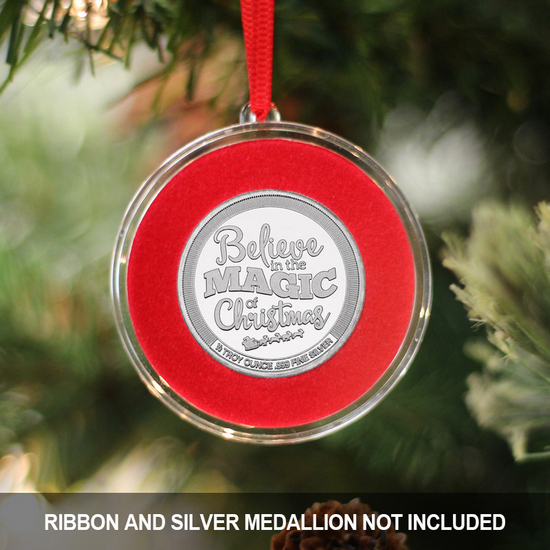 Plastic Capsule - 1/2oz Medallion Ornament Plastic Capsule - 1/2oz Medallion Ornament