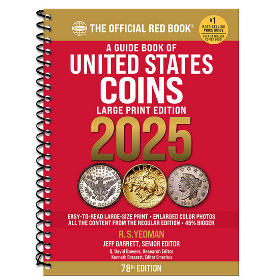 2024 The Official Red Book Guide of U.S. Coins Spiral Bound Large Print