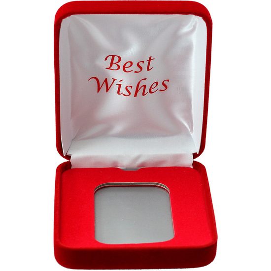 Best Wishes Red Velvet Clamshell Gift Box for 5oz Bars