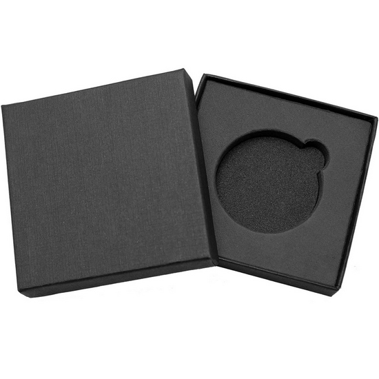 Embossed Black Linen Gift Box for 1oz 39mm Medallion