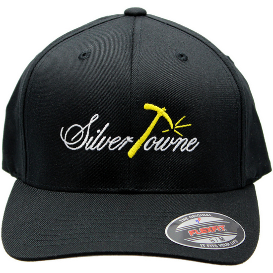 SilverTowne Embroidered Black Flexfit Hat SilverTowne Embroidered Black Flexfit Hat