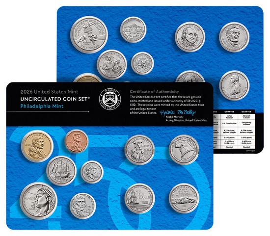 2026 United States Mint Uncirculated Coin Set OGP | 20-Coin P&D