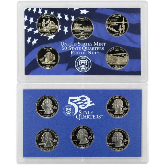 2005 S 5pc Quarter Proof Set 2005 S 5pc Quarter Proof Set