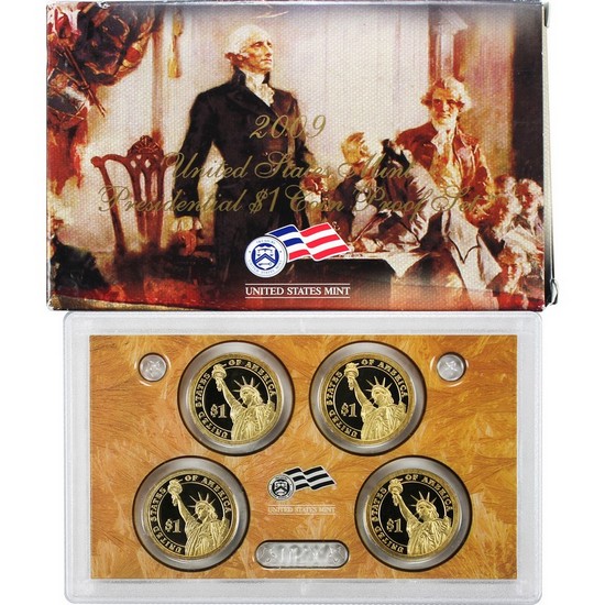 2009 S 4pc Presidential Dollar Proof Set 2009 S 4pc Presidential Dollar Proof Set