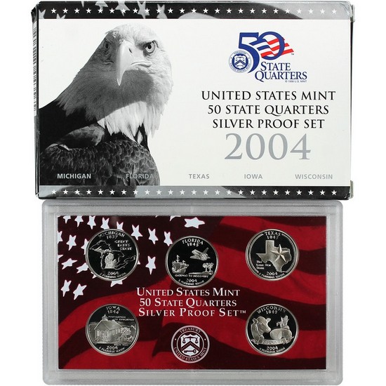 2004 S 5pc Silver Quarter Proof Set
