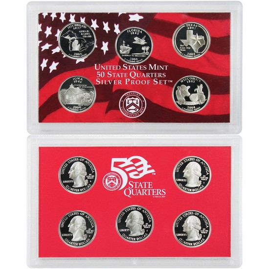 2004 S 5pc Silver Quarter Proof Set 2004 S 5pc Silver Quarter Proof Set