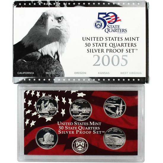 2005 S 5pc Silver Quarter Proof Set