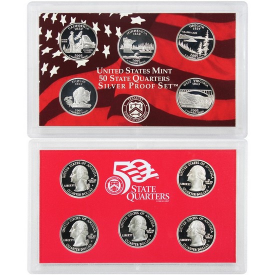 2005 S 5pc Silver Quarter Proof Set 2005 S 5pc Silver Quarter Proof Set