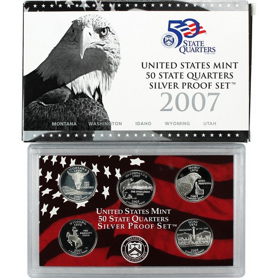 2007 S 5pc Silver Quarter Proof Set