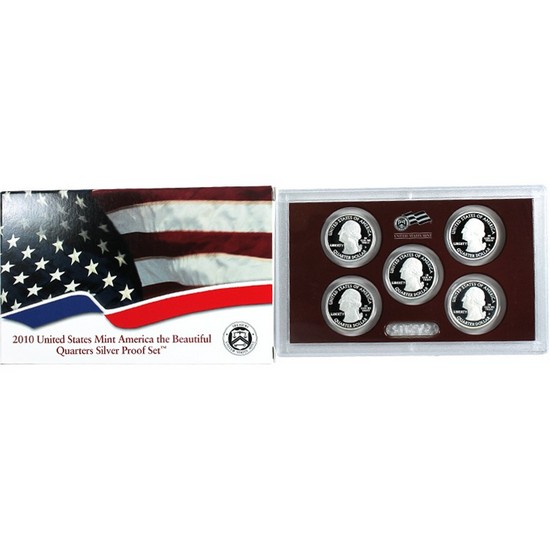 2010 S 5pc Silver Quarter Proof Set