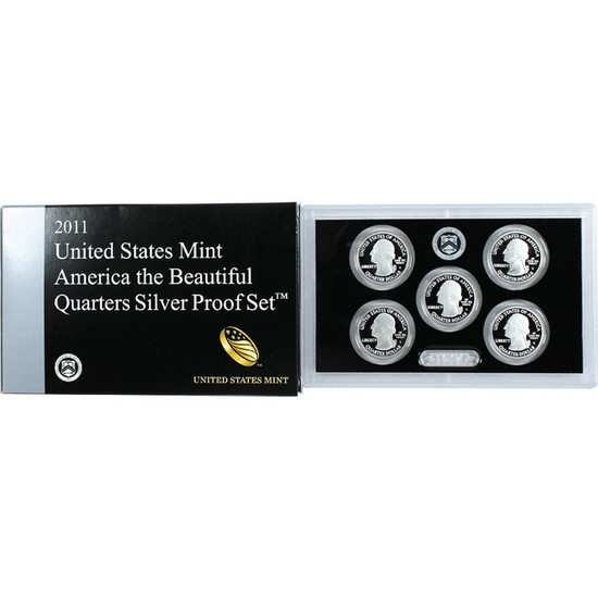 2011 S 5pc Silver Quarter Proof Set