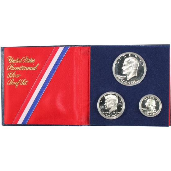 1976 S 3pc Silver Clad Proof Set