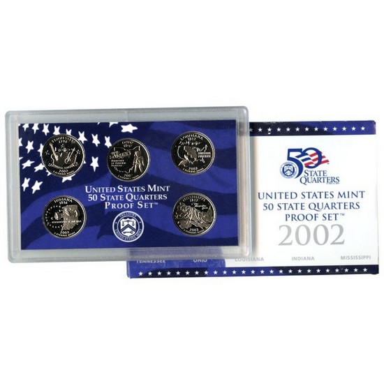 2002 S 5pc Quarter Proof Set