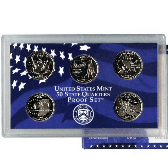 2002 S 5pc Quarter Proof Set 2002 S 5pc Quarter Proof Set