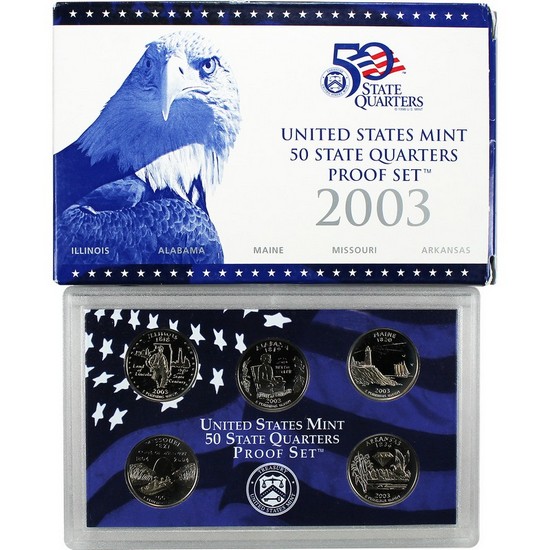 2003 S 5pc Quarter Proof Set