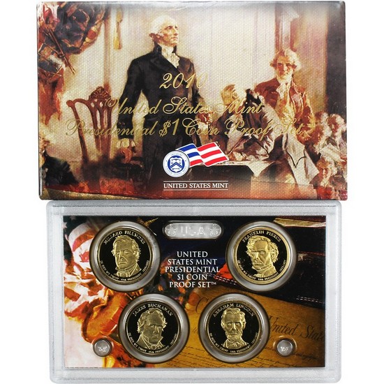 2010 S 4pc Presidential Dollar Proof Set