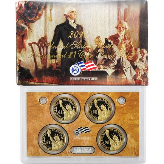 2010 S 4pc Presidential Dollar Proof Set 2010 S 4pc Presidential Dollar Proof Set