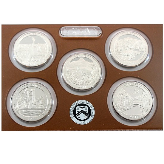 2011 5pc Clad Quarter Proof Set 2011 5pc Clad Quarter Proof Set