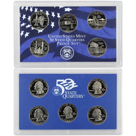 2001 S 5pc Quarter Proof Set 2001 S 5pc Quarter Proof Set