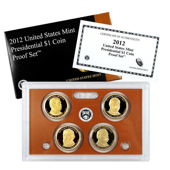 2012 S 4pc Presidential Dollars Proof Set