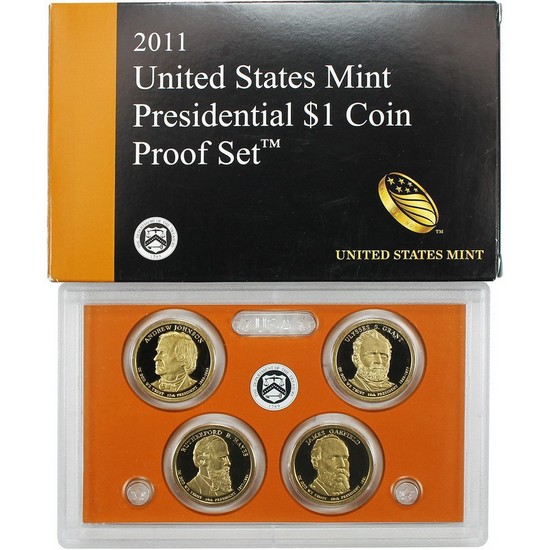 2011 S 4pc Presidential Dollar Proof Set