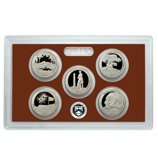 2013 S 5pc Clad America The Beautiful Quarter Proof Set 2013 S 5pc Clad America The Beautiful Quarter Proof Set