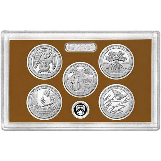 2020 S United States Mint 5pc America The Beautiful Quarter Clad Proof Set 2020 S United States Mint 5pc America The Beautiful Quarter Clad Proof Set