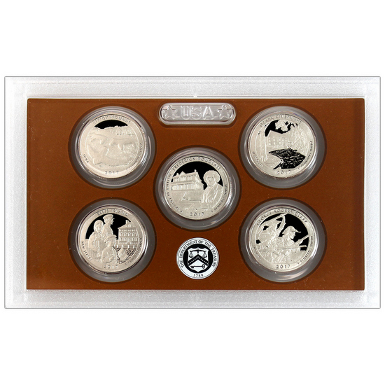 2017 S United States Mint 5pc America The Beautiful Quarter Clad Proof Set 2017 S United States Mint 5pc America The Beautiful Quarter Clad Proof Set