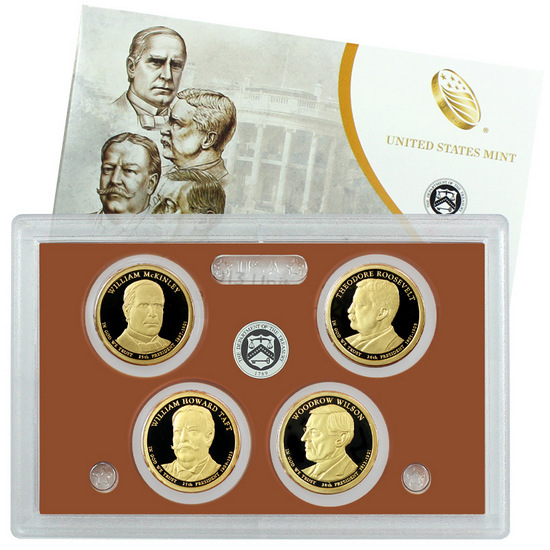 2013 S 4pc Presidential Dollars Proof Set