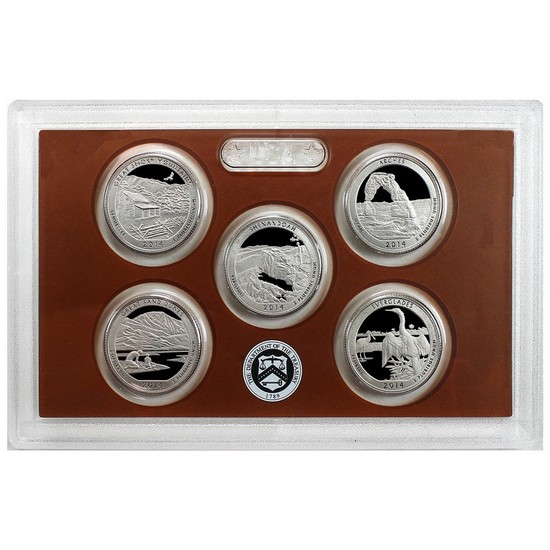 2014 S 5pc Clad America The Beautiful Quarter Proof Set 2014 S 5pc Clad America The Beautiful Quarter Proof Set