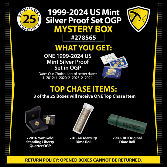 Random US Mint Silver Proof Sets (1999-2024) Mystery Box #278565