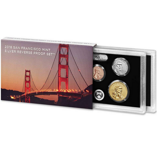 2018 S United States Mint 10pc Silver Reverse Proof Set 50th Anniversary 2018 S United States Mint 10pc Silver Reverse Proof Set 50th Anniversary