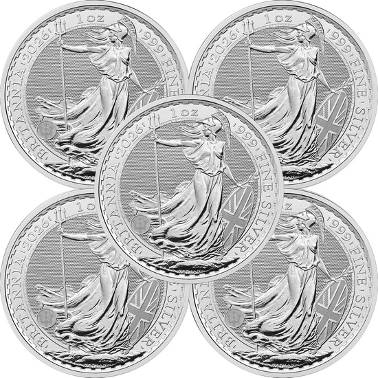 2026 Great Britain Silver Britannia 1oz BU 5pc