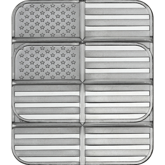 SilverTowne American Flag Divisible 1oz .999 Silver Bar 3pc