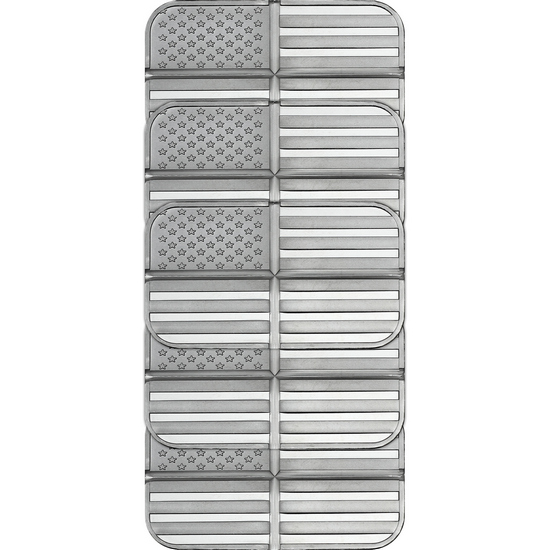 SilverTowne American Flag Divisible 1oz .999 Silver Bar 5pc