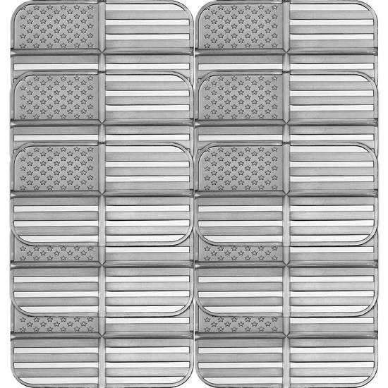 SilverTowne American Flag Divisible 1oz .999 Silver Bar 10pc