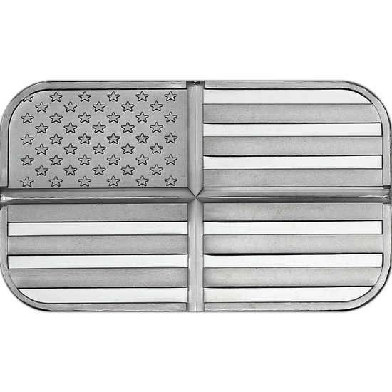 SilverTowne American Flag Divisible 1oz .999 Silver Bar 10pc SilverTowne American Flag Divisible 1oz .999 Silver Bar 10pc