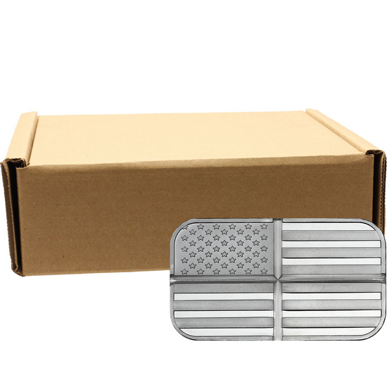 SilverTowne American Flag Divisible 1oz .999 Silver Bar 500pc Monster Box