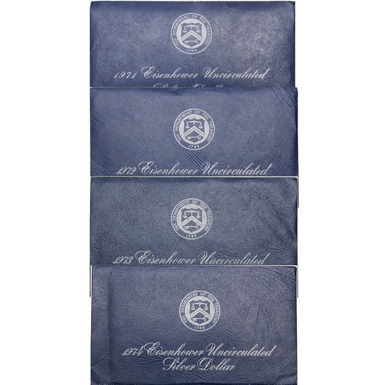1971-1974 Eisenhower Dollar Blue Pack in OGP