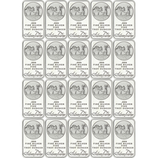 SilverTowne Trademark 5oz .999 Silver Bar 20pc