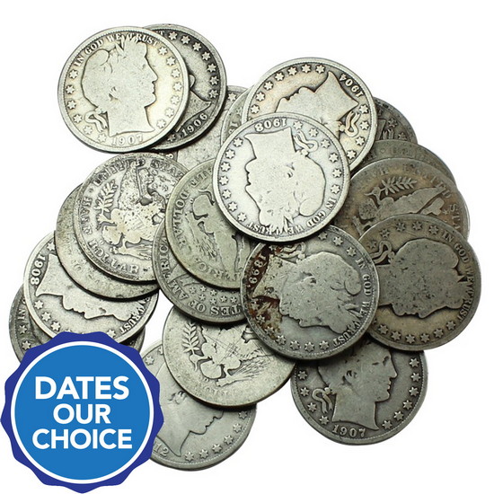 20pc Silver Barber Half Dollar Grab Bag Dates Our Choice