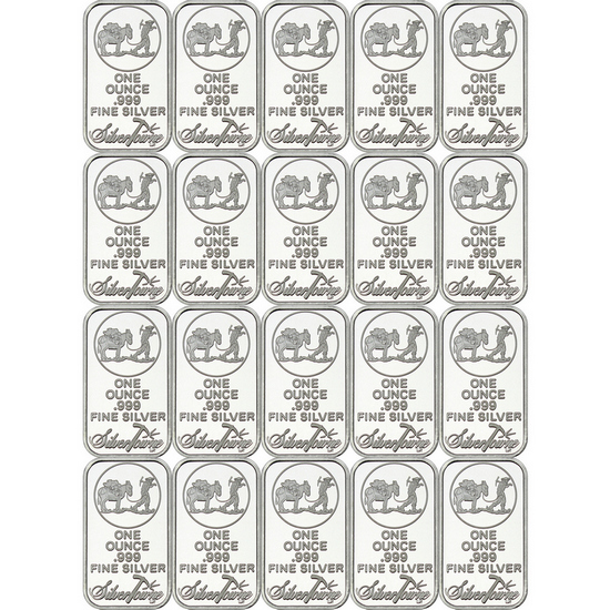 SilverTowne Trademark 1oz .999 Silver Bar 20pc