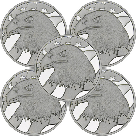 Pledge of Allegiance 1oz .999 Silver Medallion 5pc