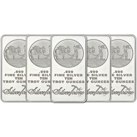 SilverTowne Trademark 10oz .999 Silver Bar 5pc