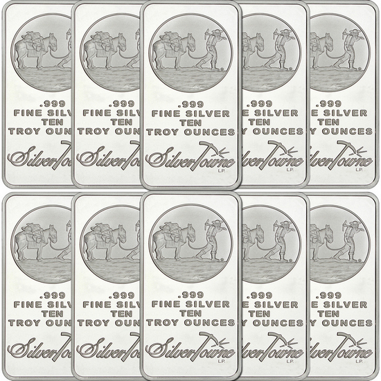 SilverTowne Trademark 10oz .999 Silver Bar 10pc