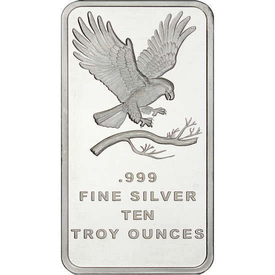 SilverTowne Trademark Eagle 10oz .999 Silver Bar 10pc