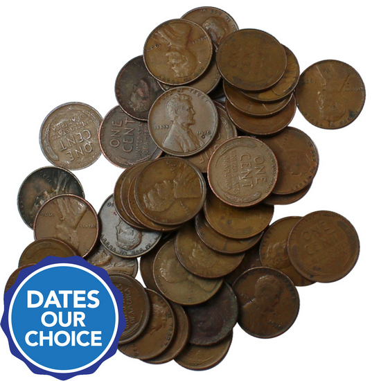 1930s Wheat Penny 50pc Grab Bag Dates Our Choice