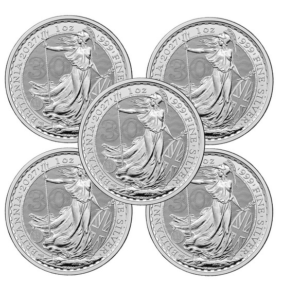 2027 Great Britain 1oz Silver Britannia BU 5pc