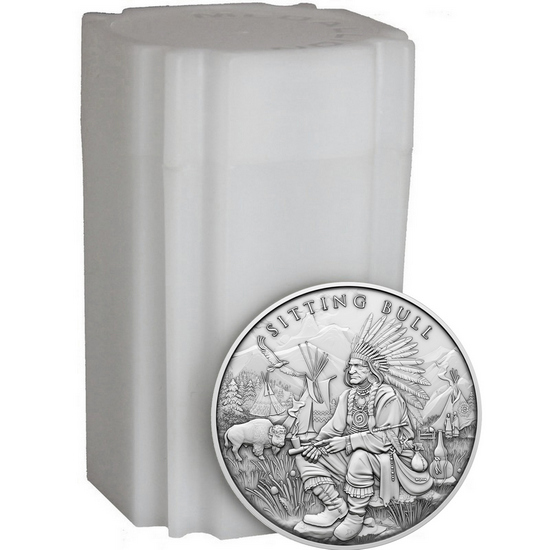 Sitting Bull Legendary Warriors Series 1oz .999 Silver Medallion 20pc